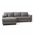 3-Sitzer-Ecksofa mit linker Recamiere, Grau, 225 x 150 x 85 cm