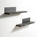 2er-Set Schweberegale 60 x 20 x 25 cm, Anthrazit, MDF mit PVC-Folie