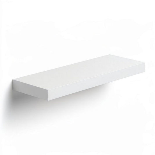 Schweberegal aus MDF, Weiss, 80 x 23,5 x 3,8 cm