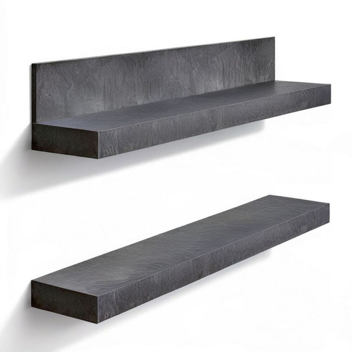 2er-Set schwebende Wandregale, 110 x 23,5 x 3,8 cm, Anthrazit