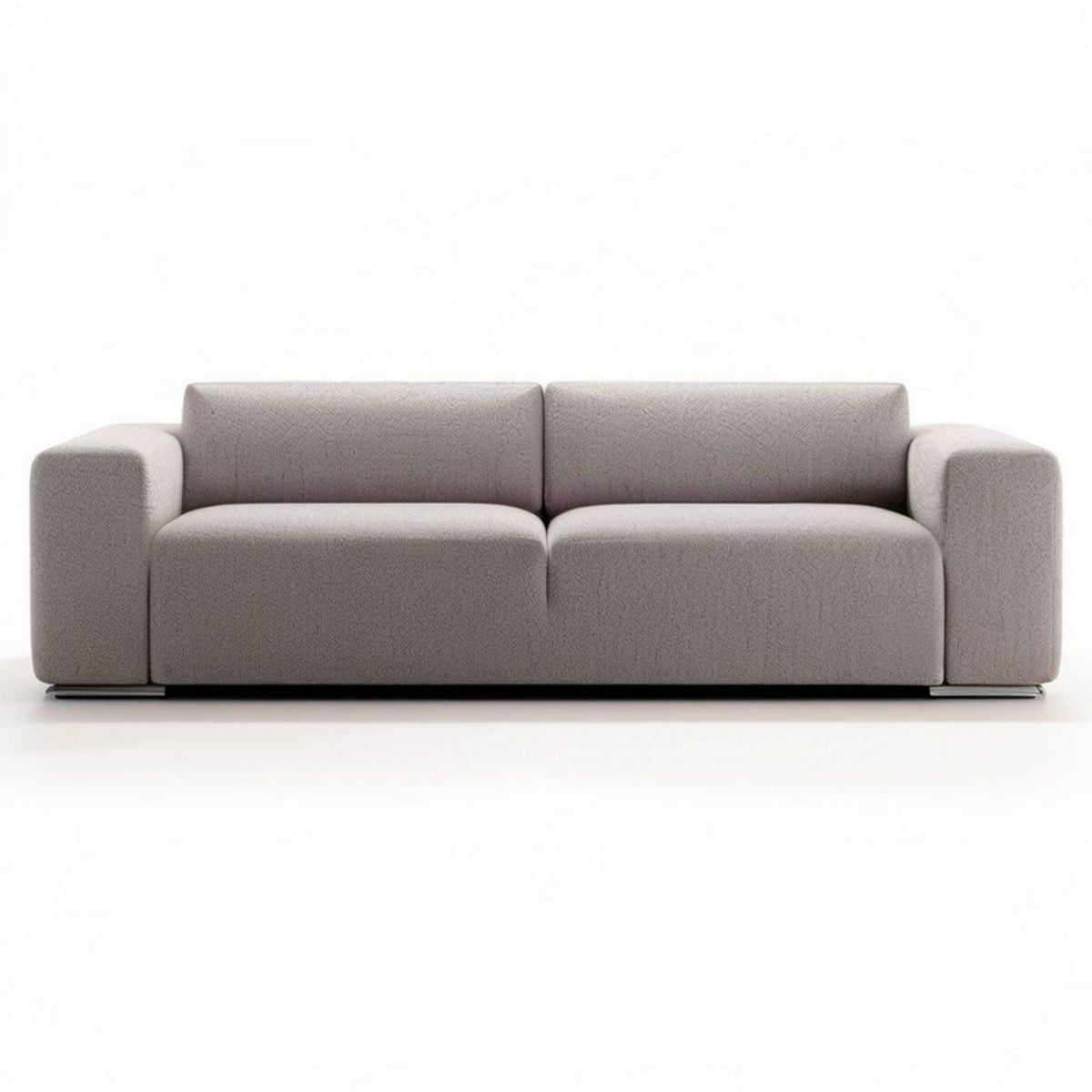 2-Sitzer-Sofa mit Polyesterbezug in Hellgrau, 220 x 100 x 75 cm