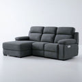 Elektrisches 3-Sitzer-Ecksofa mit linker Recamiere, Anthrazit, 270 x 165 x 100 cm