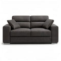 Dunkelgraues 2-Sitzer-Sofa mit Polyesterbezug, 160 x 90 x 85 cm