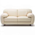 2-Sitzer Sofa aus PU-Kunstleder in Creme, 170 x 90 x 88 cm
